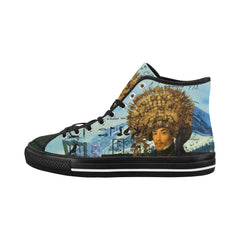THE EMPEROR OF SNOWY MOUNTAIN III Men's All Over Print Canvas Sneakers