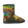 AND THIS, IS THE RAINBOW BRUSH CACTUS. II Unisex All Over Print Snow Boots