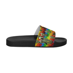 AND THIS, IS THE RAINBOW BRUSH CACTUS. II Women's Printed Slides