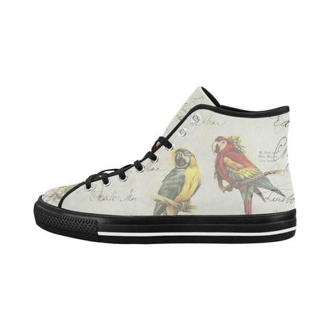 THE PARROT MAP II Women's All Over Print Canvas Sneakers