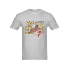 Hens and Hieroglyphics Men's Printed Cotton Tee Shirt