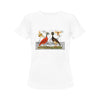 Two Hens, Two Bees and the Illustrated Rug Women's Printed Cotton Tee Shirt