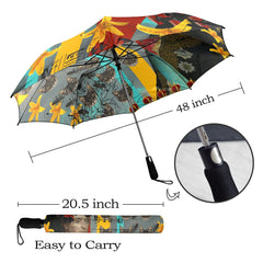 A HAT OF JEEPS Semi-Automatic Foldable Umbrella