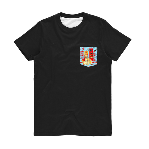 THE SHOWY PLANE HUNTER AND FISH IV Classic Sublimation Pocket Tee
