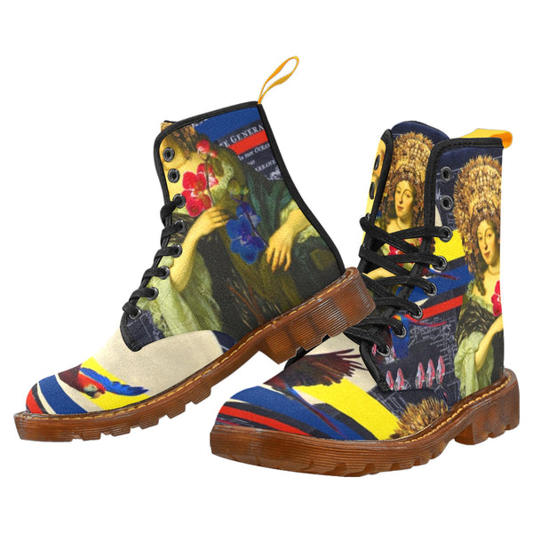 THE FLOWERS OF THE QUEEN Men’s All Over Print Fabric High Boots