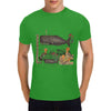 whale and hoopoe 1 3 11 Men's T-Shirt in USA Size (Front Printing Only)