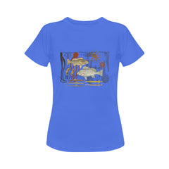 Fish 1 Women's Printed Cotton Tee Shirt