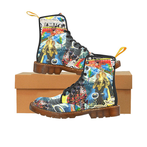 HEY! HERE ARE TWO MORE FOR YOU GUYS. II Men’s All Over Print Fabric High Boots