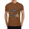 whale and hoopoe 1 3 9 Men's T-Shirt in USA Size (Front Printing Only)