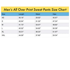 1, 2, 3 V Men's All Over Print Sweatpants