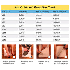 1, 2, 3 V Men's Printed Slides