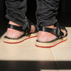 Unisex Hand Made Riveted Leather Sandals With Espadrille Soles