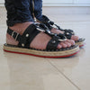 Unisex Hand Made Riveted Leather Sandals With Espadrille Soles